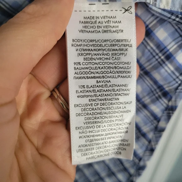 Polo Ralph Lauren Classic Fit Performance Plaid Button Down Shirt Medium 15 1/2 - Picture 8 of 9